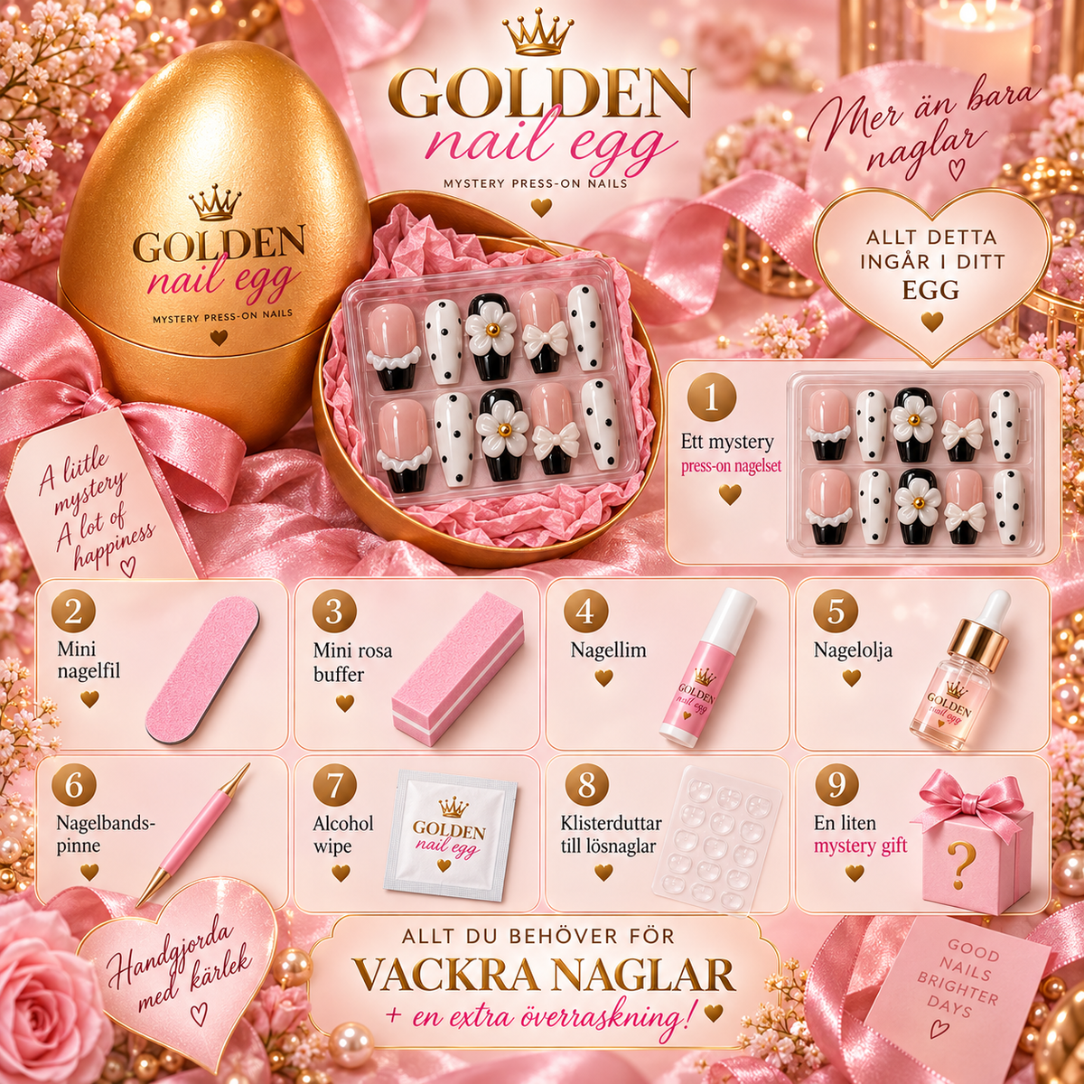 Golden Nail Egg – Mystery Press-On Nails