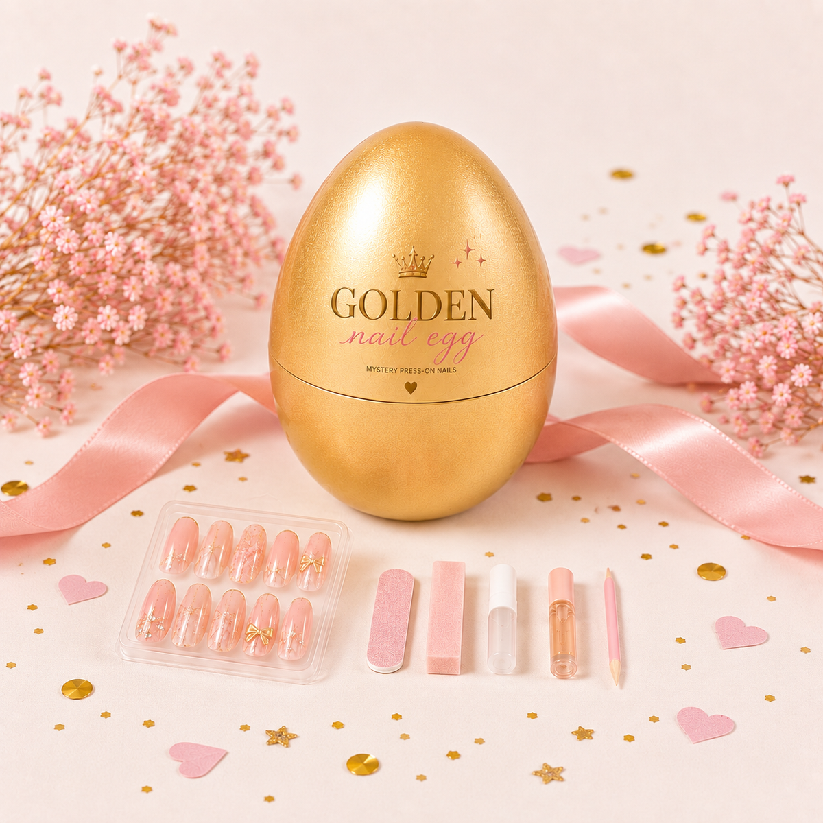 Golden Nail Egg – Mystery Press-On Nails